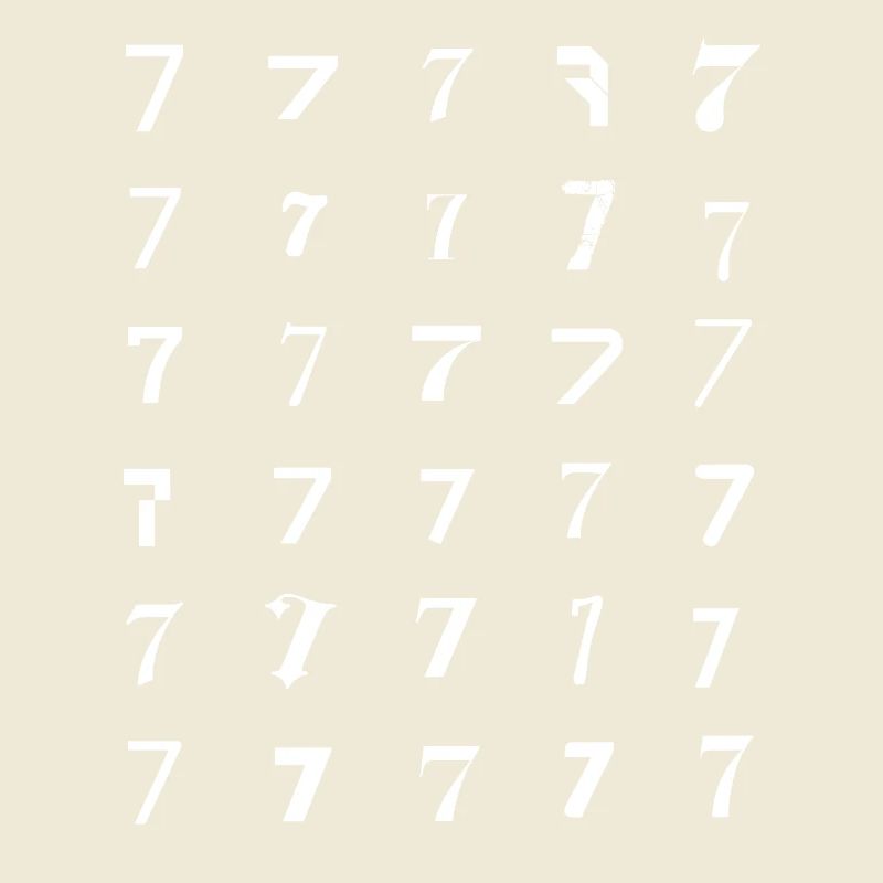 Sevenfold Glyph Grid numerology