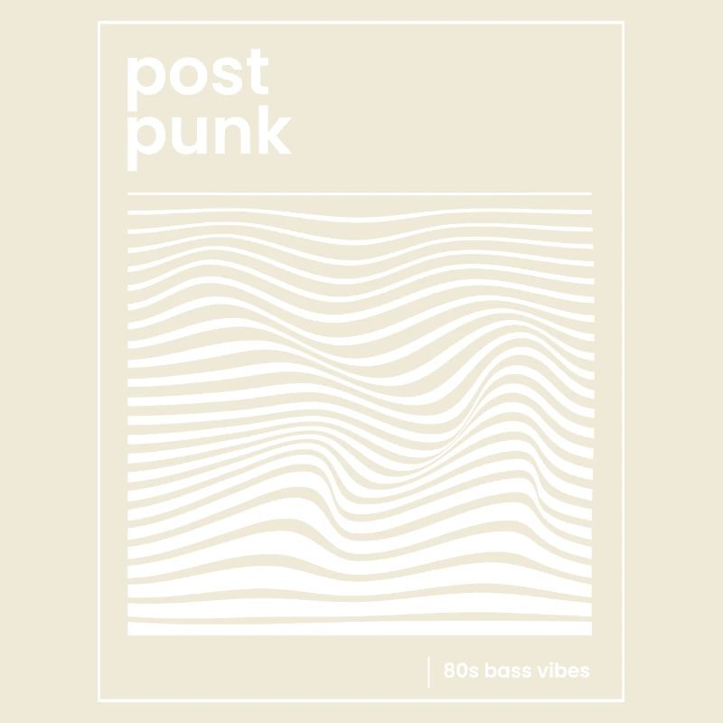 Post Punk Wave Pattern Poster
