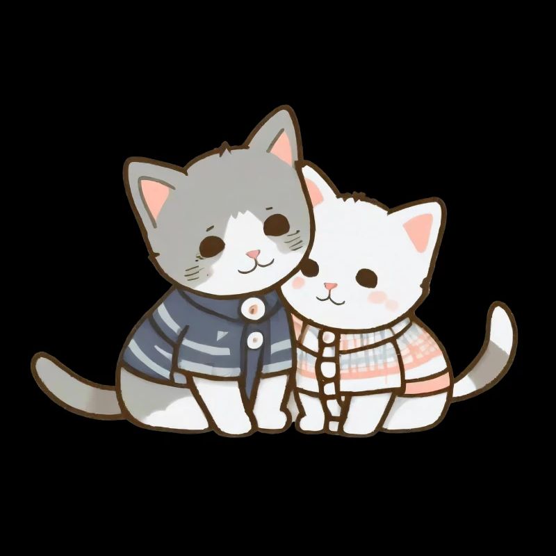 bébé chat mignon, câlin, chat kawaii
