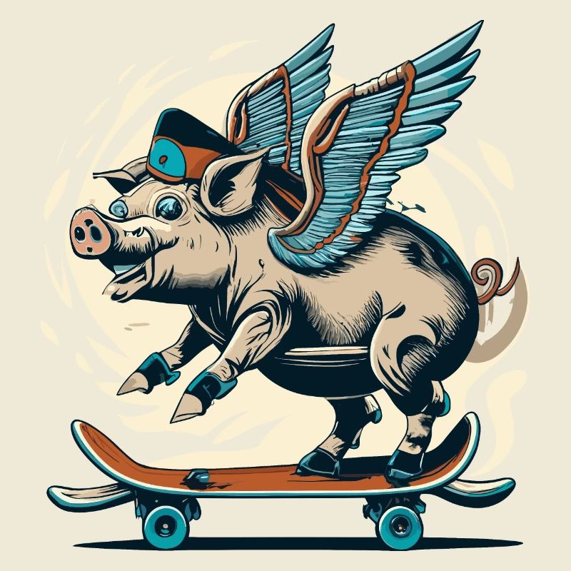 Cochon sur le pont