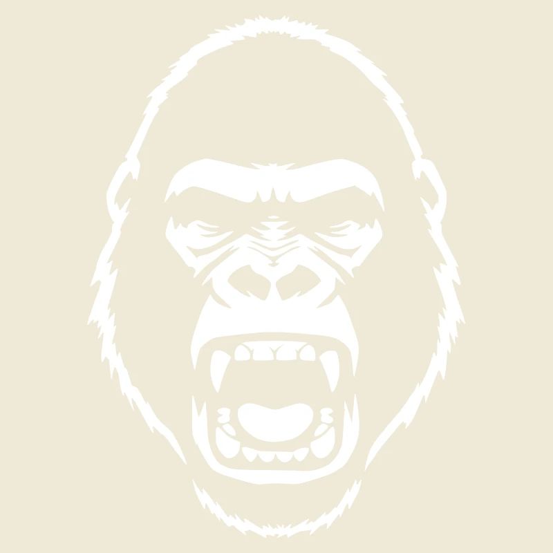 Furious Gorilla Stencil Grunge vector_path128