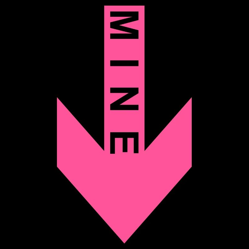 Mine flèche rose en bas