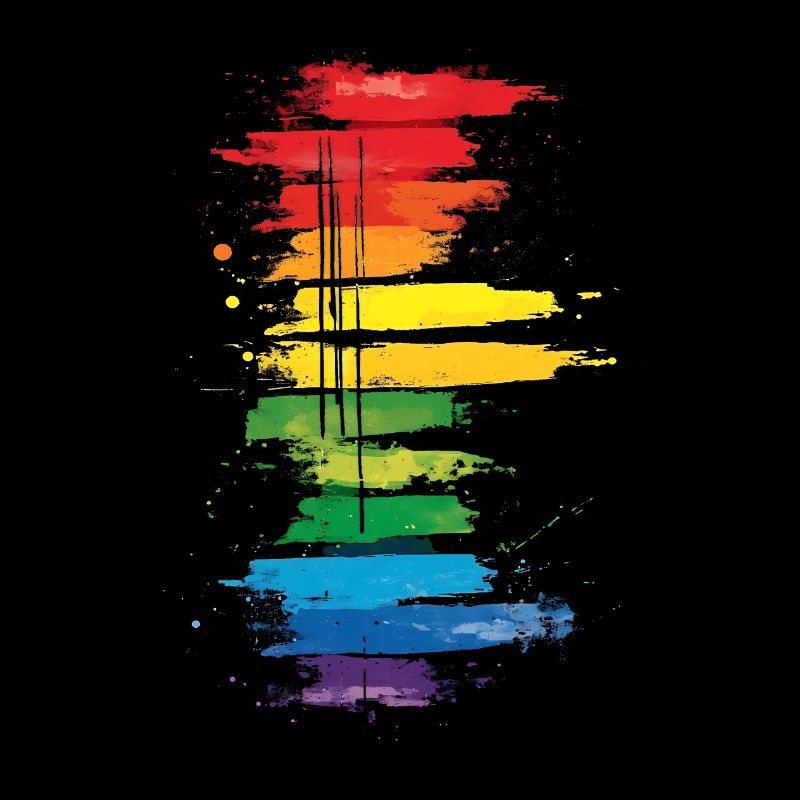 Subtil et cool Dripping Pride drapeau arc en ciel Design