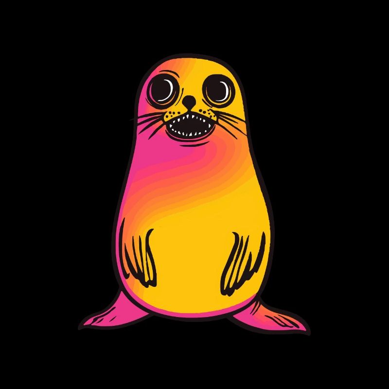 Seal Animal Halloween Comic