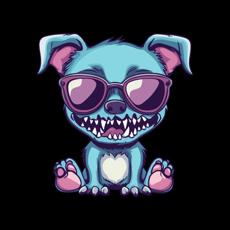 Hund Halloween Zombie Cool