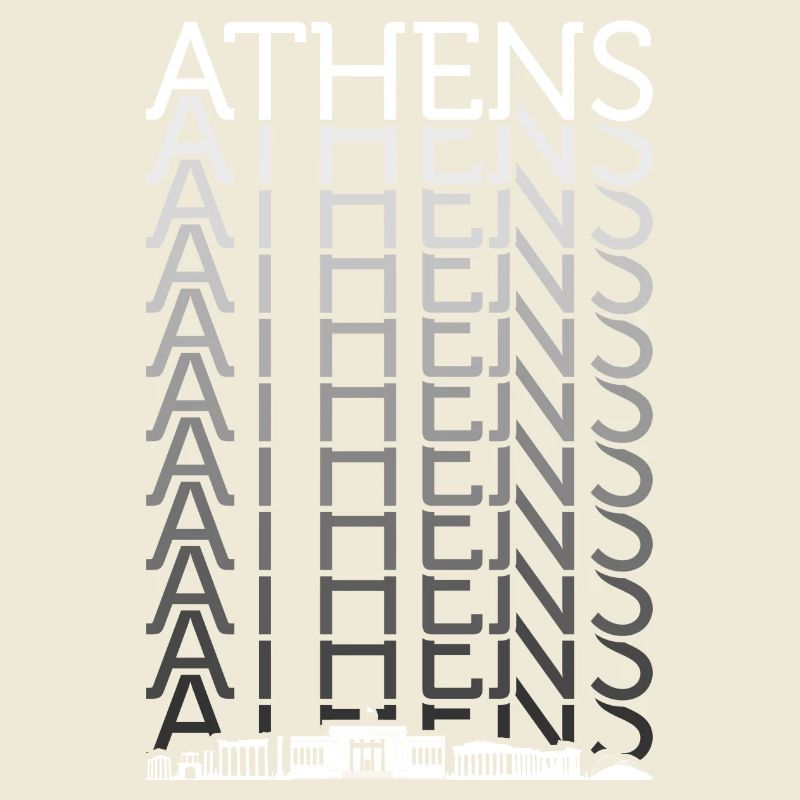 Athens Skyline Echo Typography
