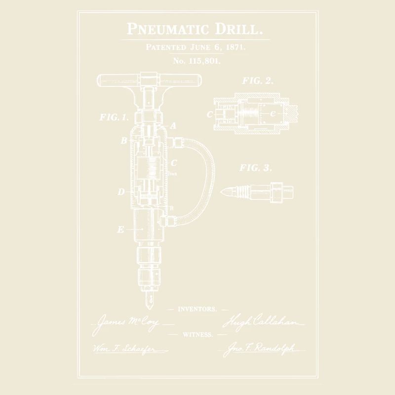 Brevet de plan de perceuse pneumatique