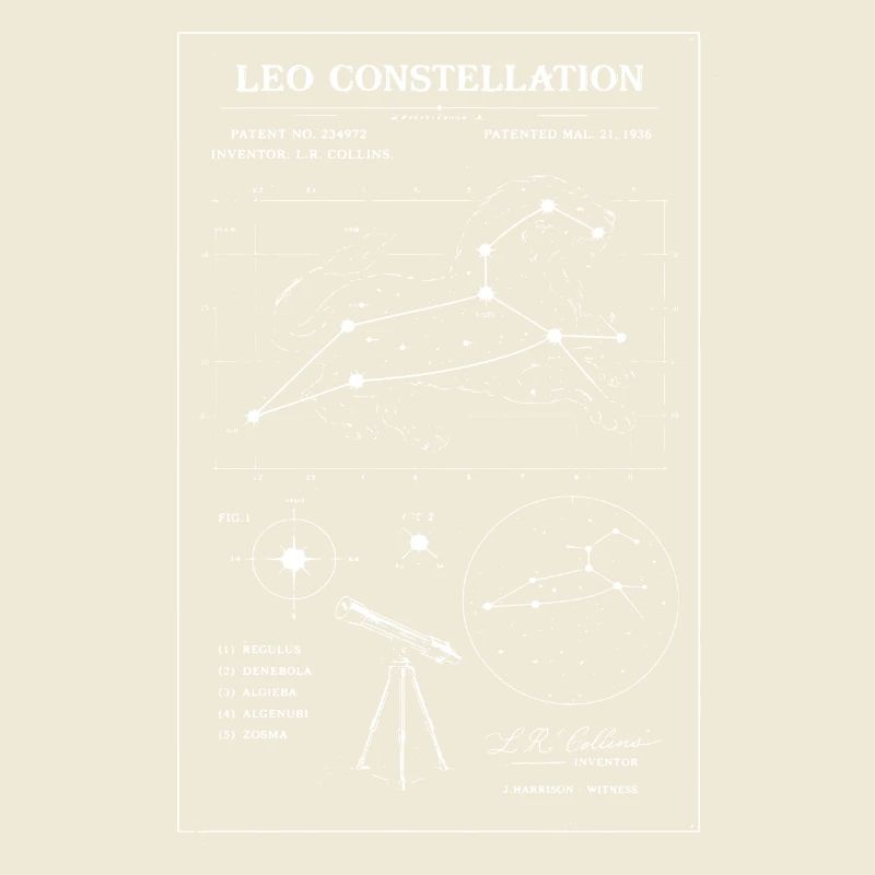 Plan de la constellation du Lion