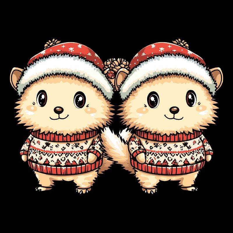 Équipe de Noël hérisson