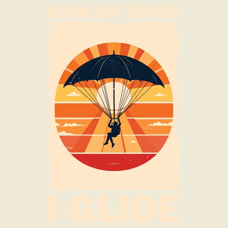 Adventurous Parachute Flight Sunset