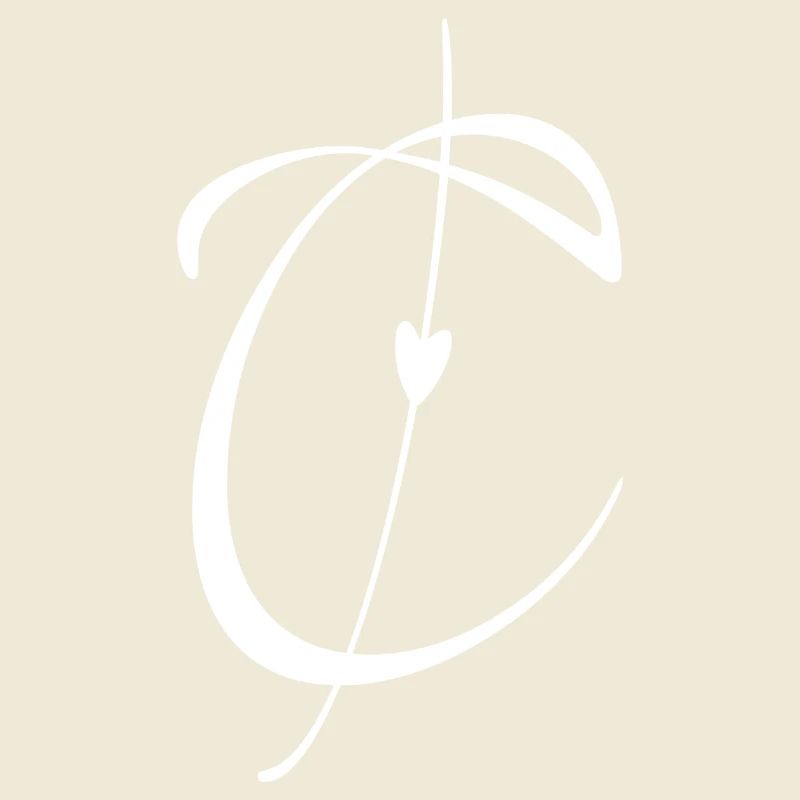 Lettre C Alphabet Initial Monogramme Visage de poche