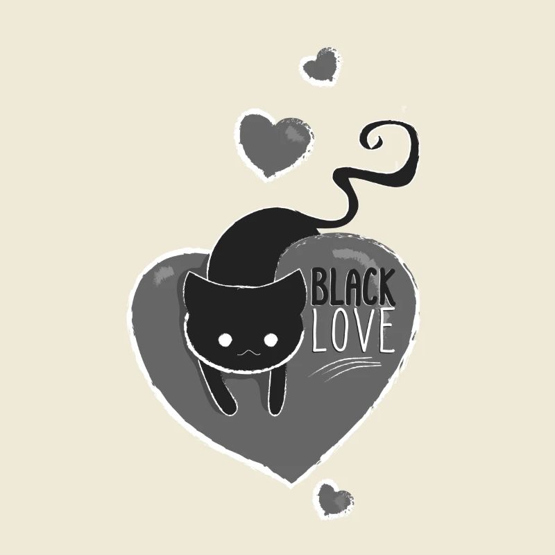 Black Love Gothic Cat