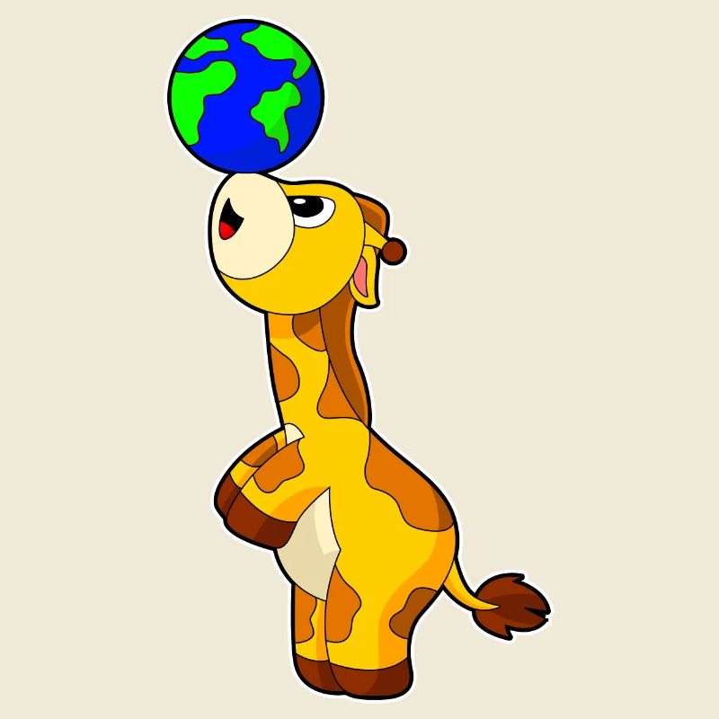 Globe terrestre girafe