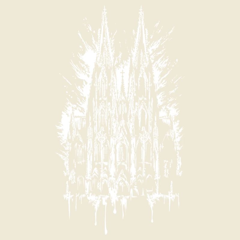 Kölner Dom Graffiti Splash Illustration
