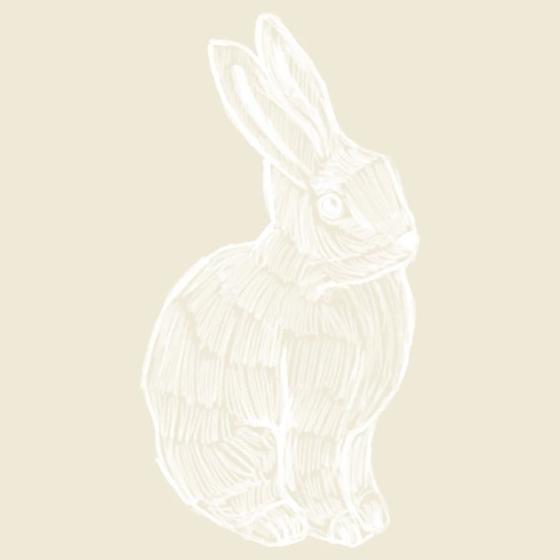 Rabbit Silhouette Spring Print