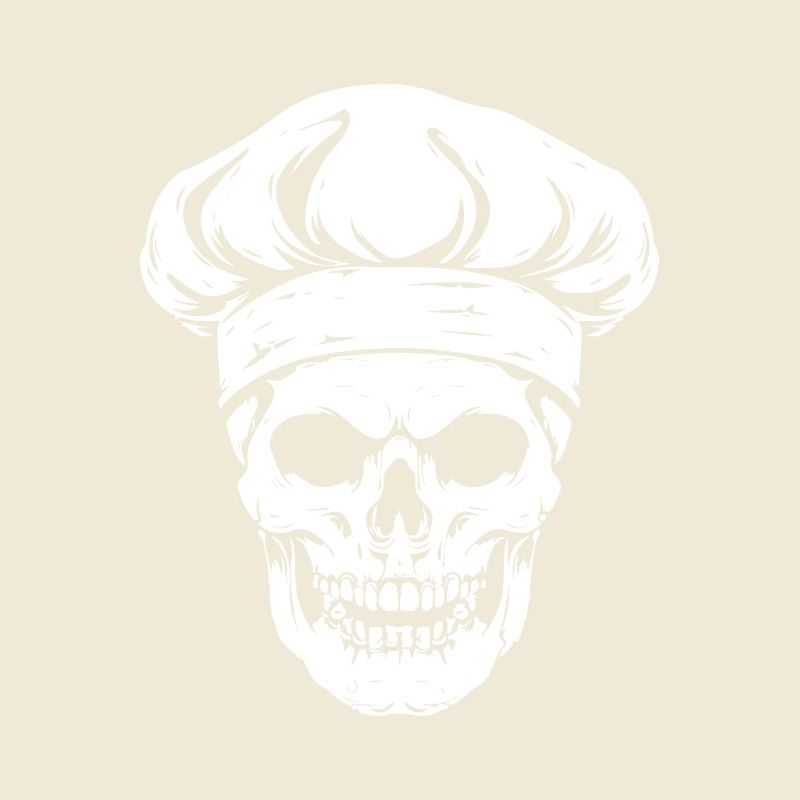 Chef squelette de crâne de cuisinier