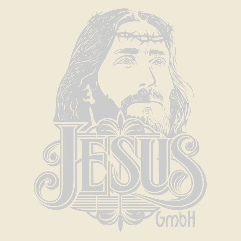 Jesus Kopf 2 hellgrau