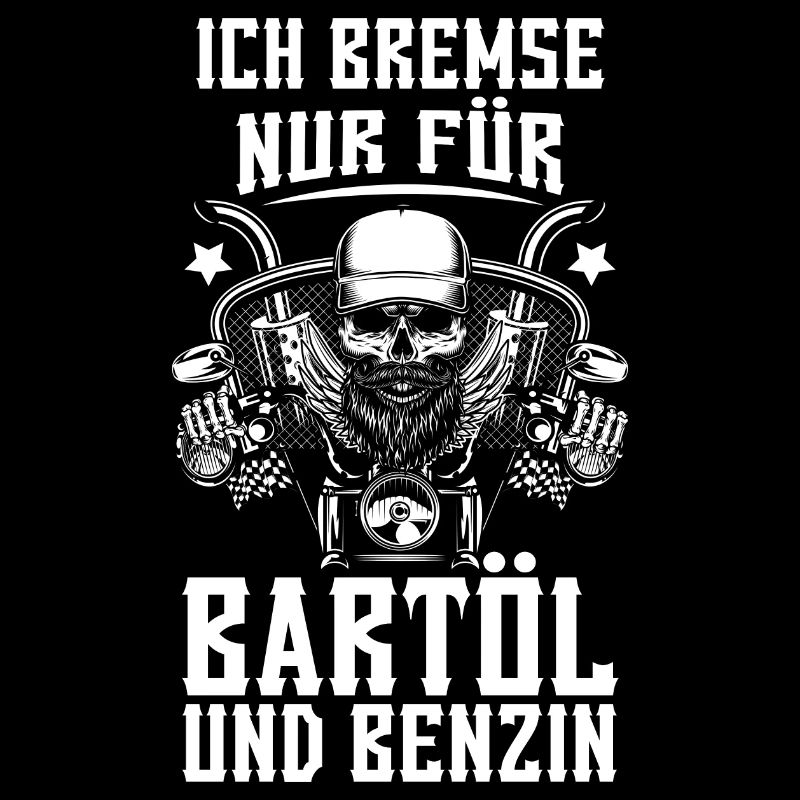 Bärtiger Biker Bartträger Motorradfahrer Motorrad