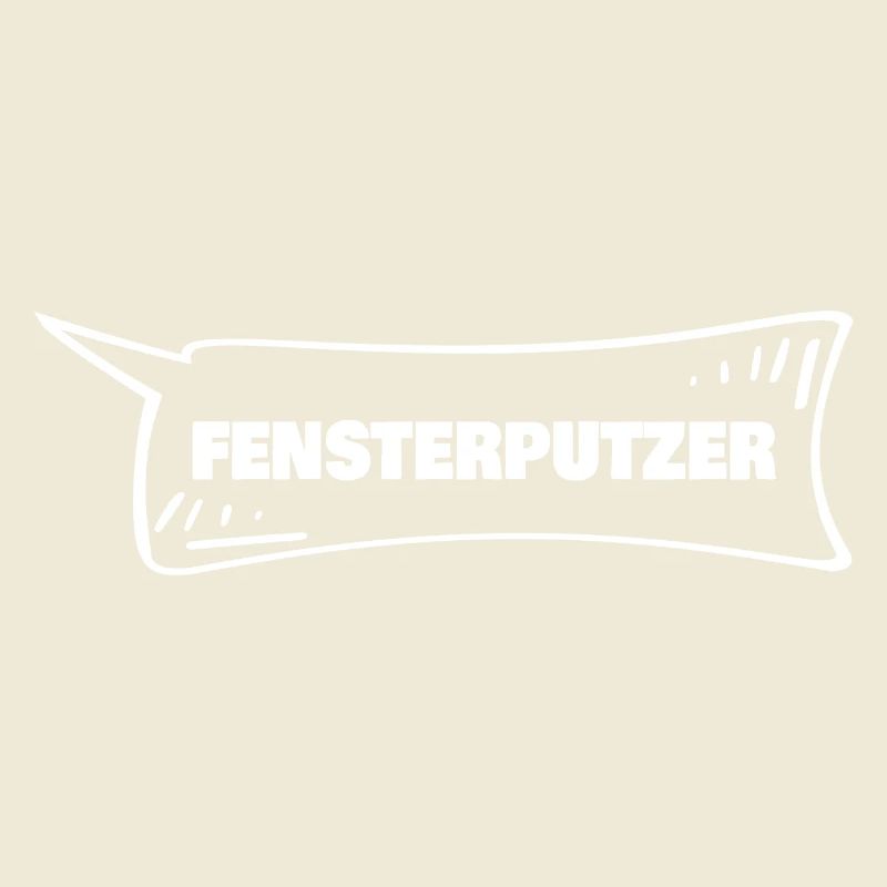 Fensterputzer als Sprechblase