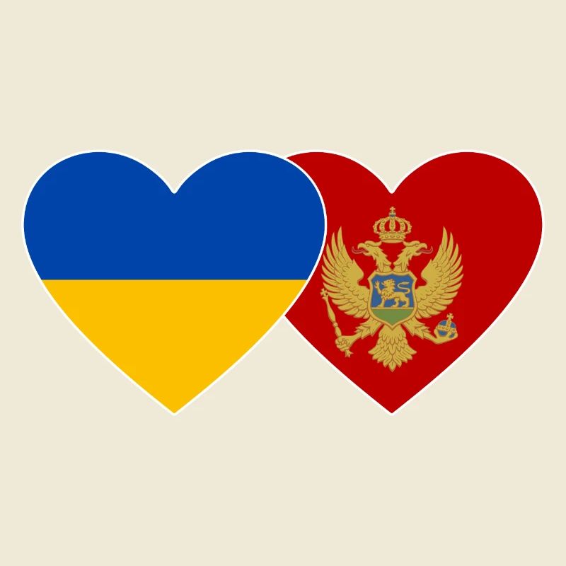 Ukraine Drapeau du Monténégro