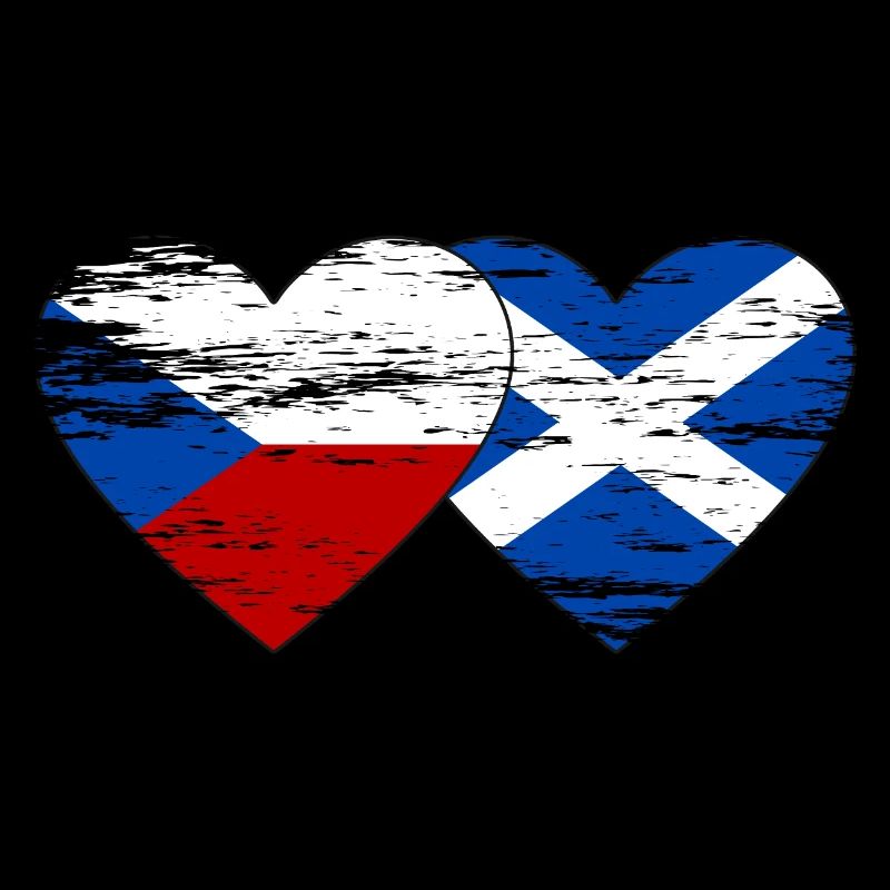 République tchèque Ecosse drapeau coeur utilisé