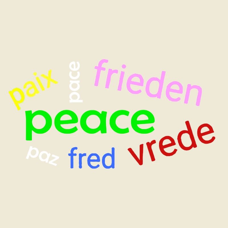 Nuage de mots de paix