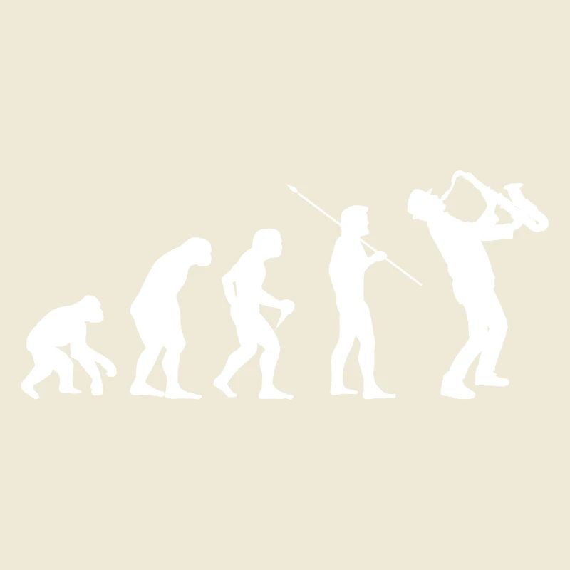 Evolution zum Saxophonist Musik Geschenk