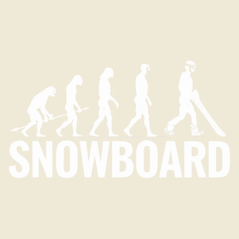 Evolution zum Snowboarder - Lustige Kunst