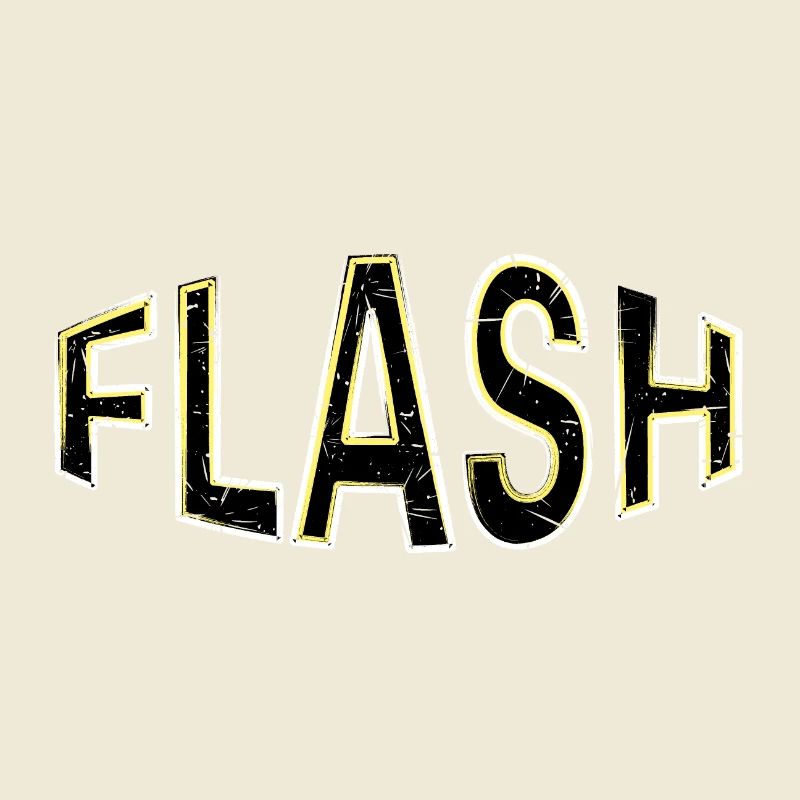 FLASH label with flashes
