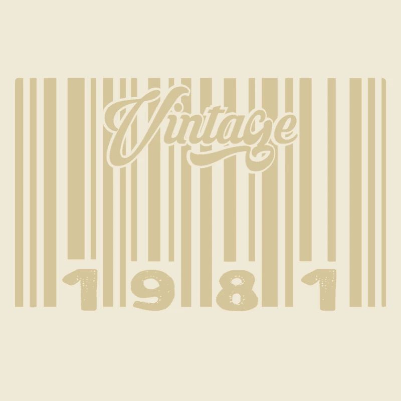 vintage 1981 Code barre 1981: Année 2025.