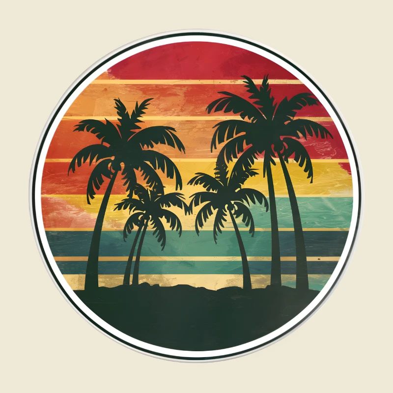 Coucher de soleil sur la plage tropicale.