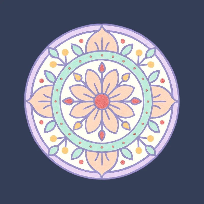 Mandala with risograph effect