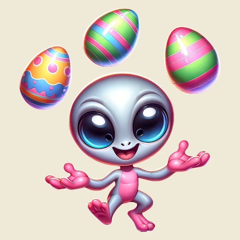 Alien Easter Juggler: Egg Acrobatics