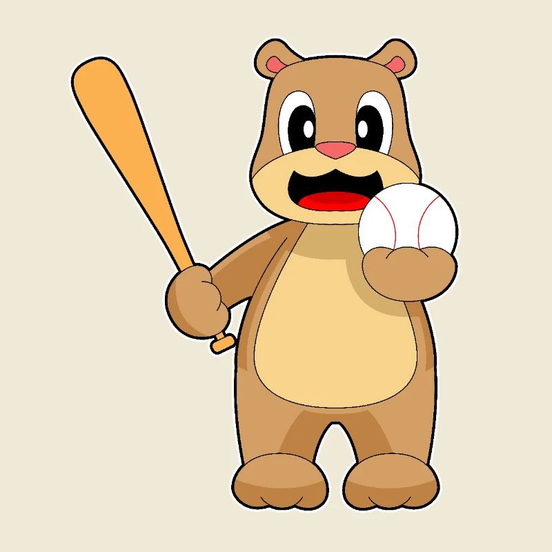 Bear Baseball Baseball Bat