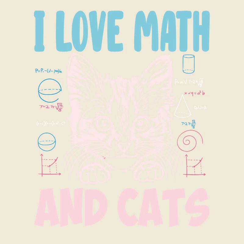 Math Kitty Cat I Love Math And Cats Math Teacher