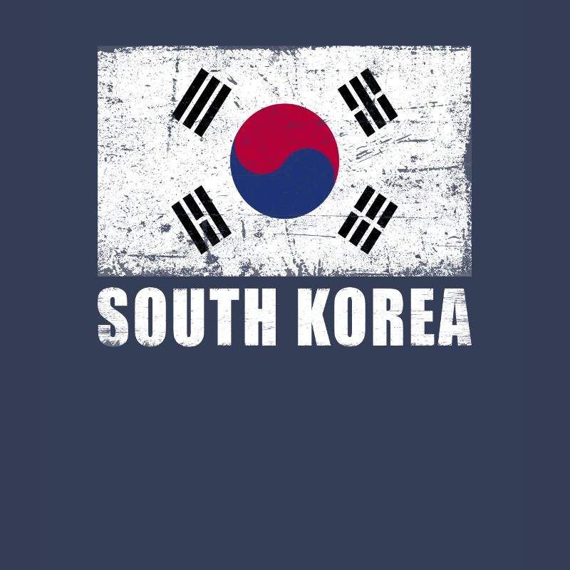 Drapeau de la Corée du Sud Grunge Drapeau de la Corée du Sud