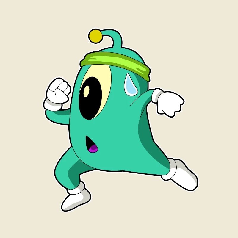 Alien als Jogger