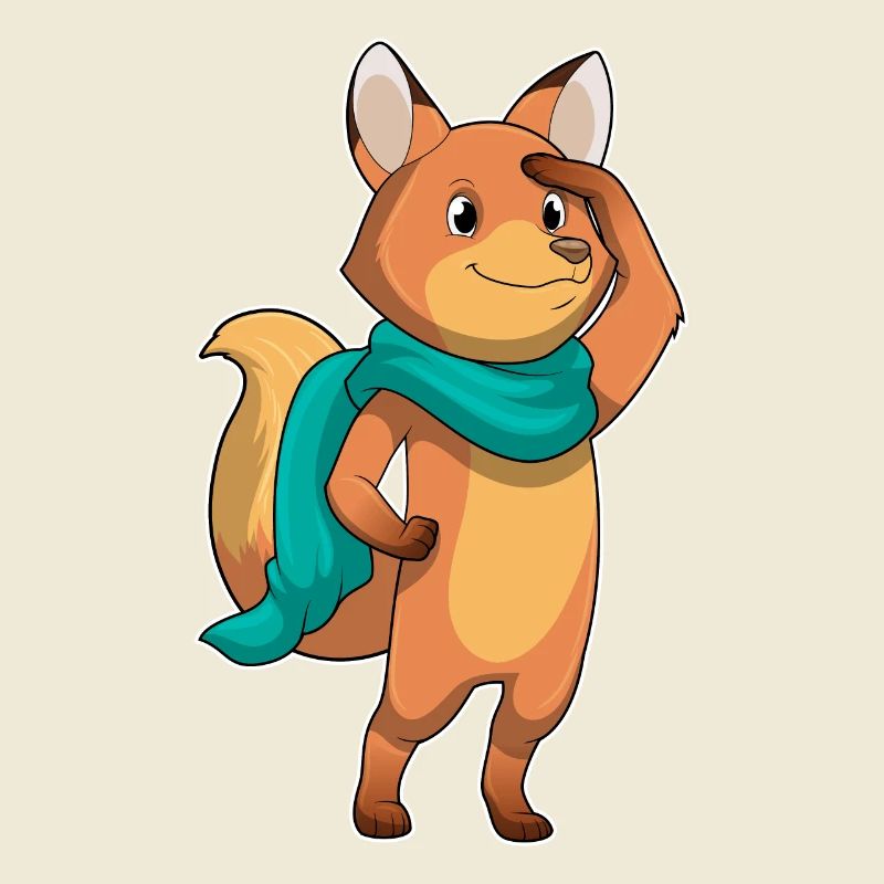 Fuchs mit Schal