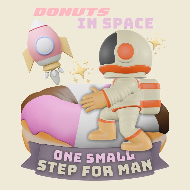 Donut space, donuts in space, funny astronaut