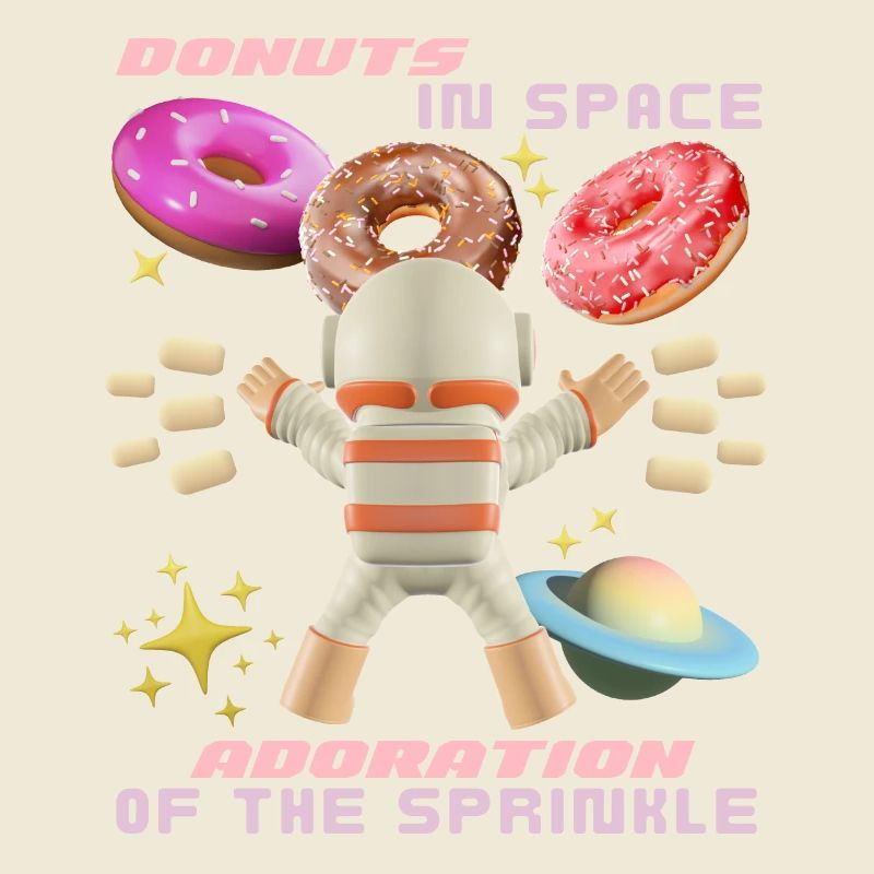 Donut space, beignets dans l’espace, drôle d’astronaute