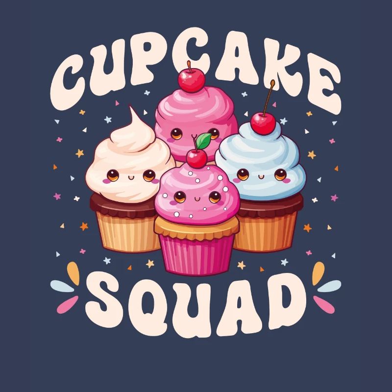 Cupcake Squad Design Kawaii Cupcake Squad
