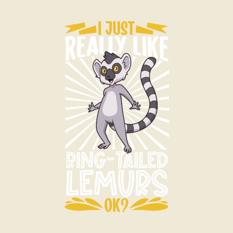 J’adore les lémuriens à queue annelée - lémuriens à queue annelée