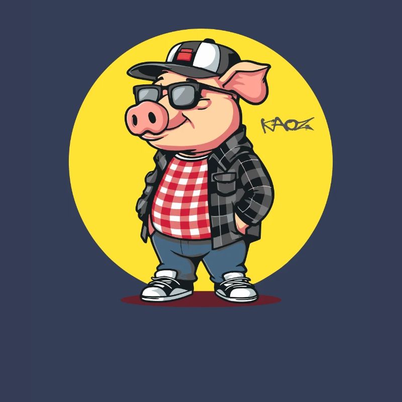Cool Friday dans un style décontracté : Pig