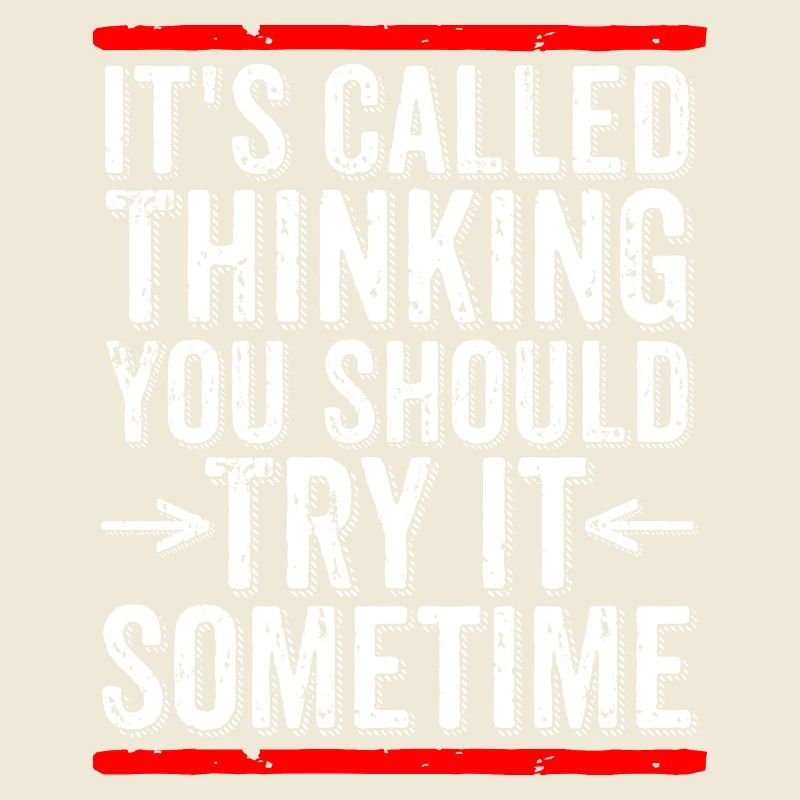 It's Called Thinking You Should Try It Sometime