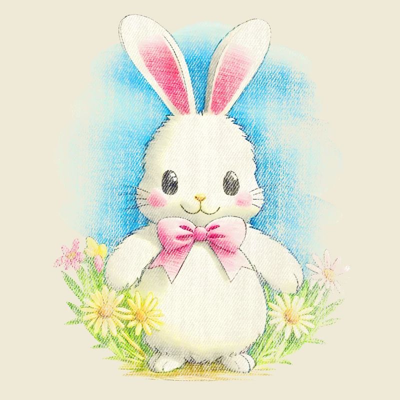 White Bunny Easter