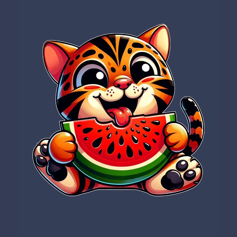 Tigre chat du Bengale à la pastèque fruitée