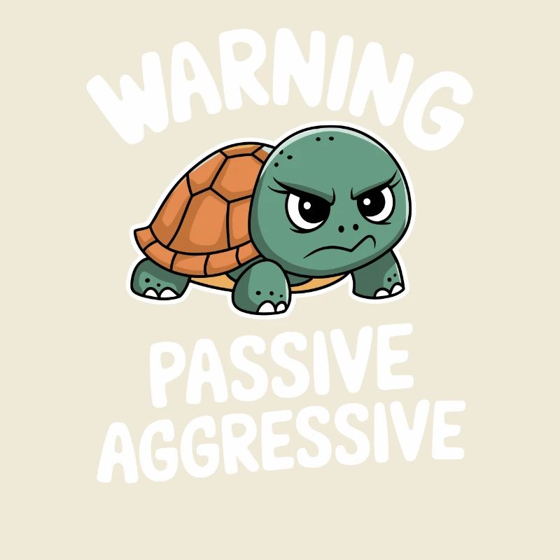 Warning Passive Aggressive Turtle