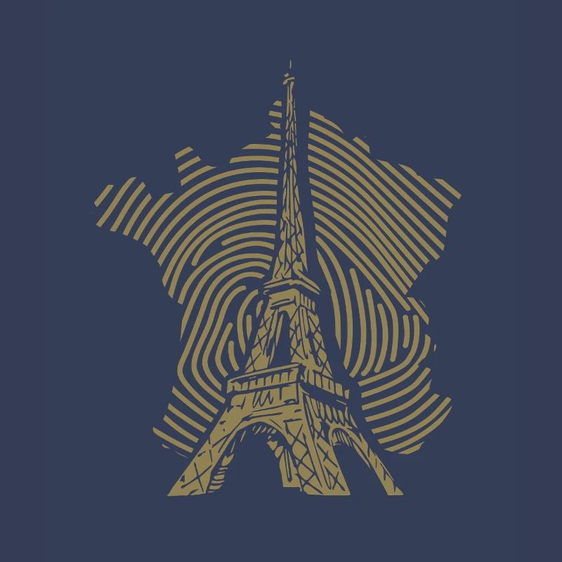 Bronze Eiffel Tower silhouette minimalist Paris