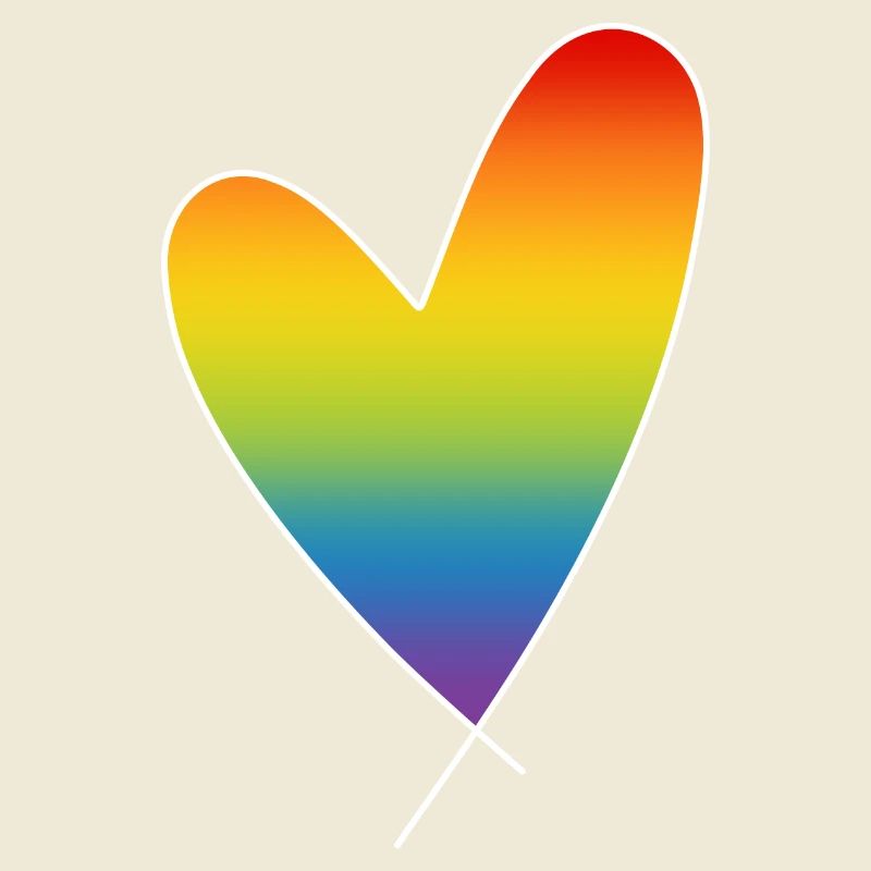 Regenbogen Herz Regenbogenfarben CSD Pride Month