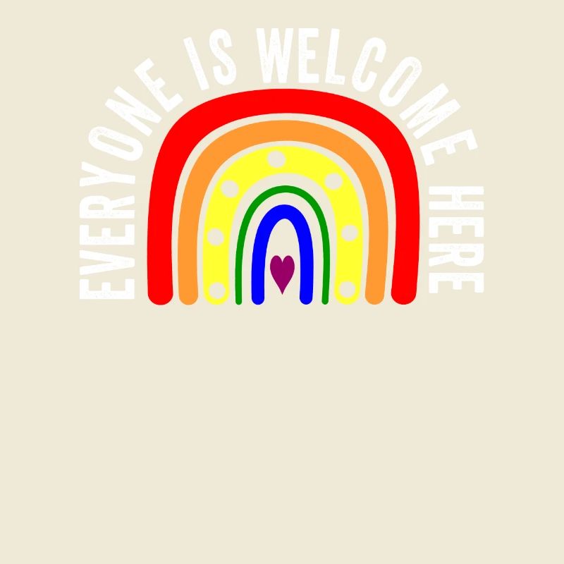 UNITY DAY Everyone is Welcome Here Boho Rainbow